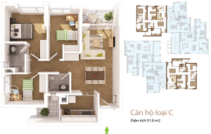 Rừng cọ: Căn hộ loại C